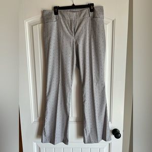 NY co dress pants, like new size 14 average, grey blue with navy dots